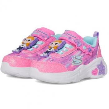 Zapatillas Niña Skechers Modelo Skech Squad Rosa Brillante con Malla Multicolor EU 22-24