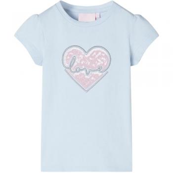 Camiseta infantil azul claro 104
