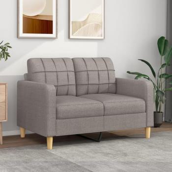 Sofá 2 plazas Tortorora 120 cm en tejido gris taupé