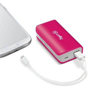 Celly PB4000PK - Estación de carga 4000 mAh, color negro