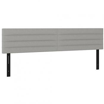 Cabeceros 2 unidades de tela gris claro 90x5x78/88 cm