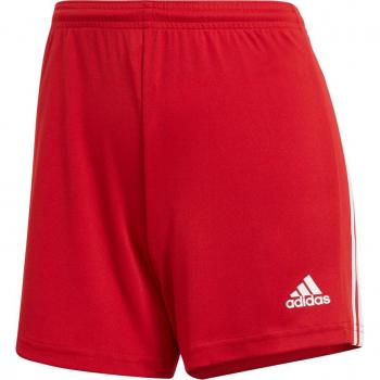 Pantalones de fútbol adidas Squad 21 mujer, pantalones cortos deportivos, tejido ligero y transpirable, ajuste regular, cintura elástica con cordón ajustable, tecnología Climalite que aleja la humedad, diseño clásico con detalles en
