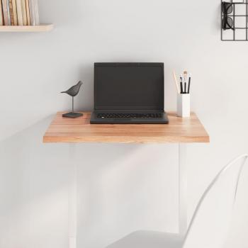 Light Brown Treated Solid Oak Table Top 60x50x2 cm