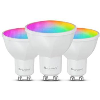 Bombilla Inteligente Nanoleaf Essentials GU10 RGBCW (3 unidades) - 16M colores, 400 lúmenes, regulable, control WiFi y por voz