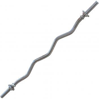 Tunturi Barbells Barra Curl Olímpica, Unisex Adulto, Plateado, 120 cm