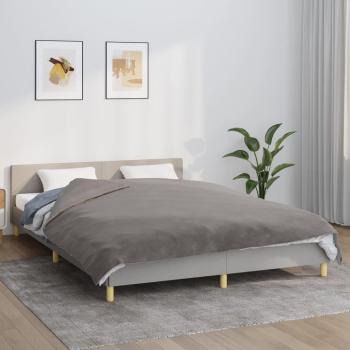 Manta con peso vidaXL 13 kg con funda de tela gris, dimensiones disponibles: 200x200 cm, 200x220 cm, 200x225 cm