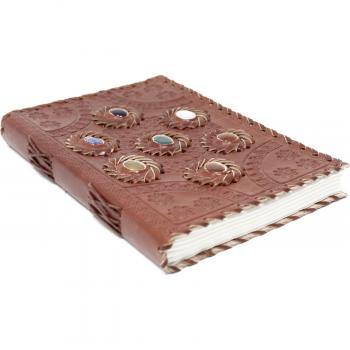 Cuaderno de cuero Piedra Sackra (6x9) - Cuaderno de cuero, tamaño 6x9 pulgadas, material: cuero, diseño elegante y duradero, ideal para notas y escritura