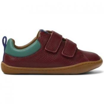 CAMPER Peu Sneakers for Girls - Burgundy, Size 33, Smooth Leather