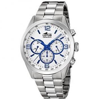 Lotus Watches Reloj Cronógrafo para Hombre de Cuarzo con Correa en Acero Inoxidable 18152/3