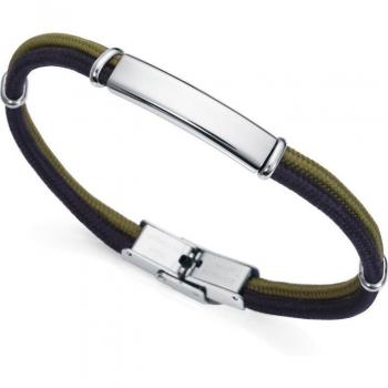 Pulsera Viceroy Heat de Nailon Negra y Verde con Componentes de Acero
