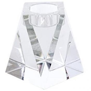 Portavelas de Cristal 8x8x10 cm - Vela Decorativa para un Ambiente Cálido y Acogedor