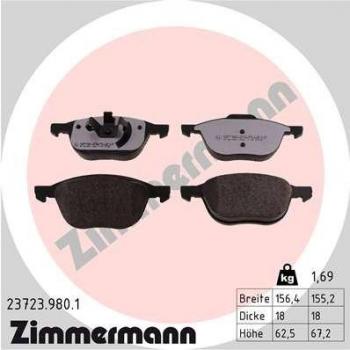 Pastillas de freno ZIMMERMANN 23723.980.1