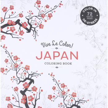 Vive Le Color! Japan Coloring Book Color In; DeStress 72 TearOut Pages