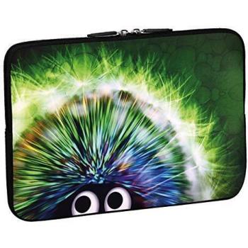 Funda Neopreno Multicolor para Portátil de 15.6'' con Diseño Erizo Verde