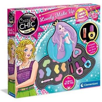 Clementoni- Crazy Chic Sirena Set DE Maquillaje Joyería, Multicolor