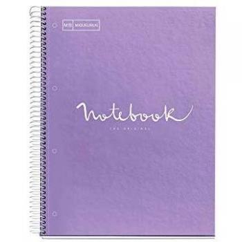 Miquelrius - Cuaderno A5 Puntos Notebook, 1 Franja de Color, 80 Hojas con Rayado Punteado