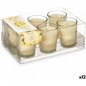 Set de Velas Perfumadas Vaso Vainilla 12 Unidades 16 x 6,5 x 11 cm