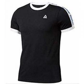 Reebok Te Bl SS Graphic tee Camiseta, Hombre, Negro, L