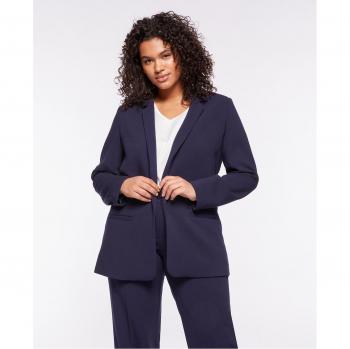 Blazer de mujer de tejido vaporoso con bolsillos de ribete