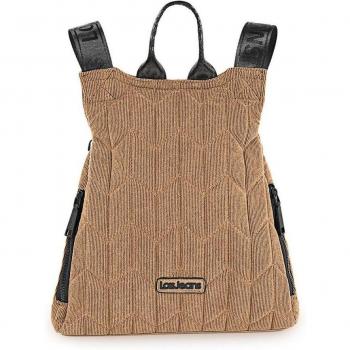 Mochila antirrobo Lois 316677 color taupe para mujer con diseño de moda