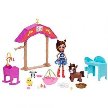 Enchantimals GJX23 Barnyard Nursery PLAYSET with HAYDIE Horse Doll & Trotter, Multi
