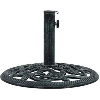 vidaXL Umbrella Base Green 9 kg 40 cm Cast Iron