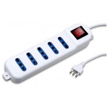 Multipresa Eléctrica 5 Plazas 10/16A Bypass con Interruptor