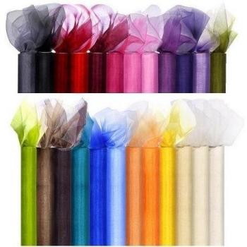 Organza, turquesa, 9 Meter papel