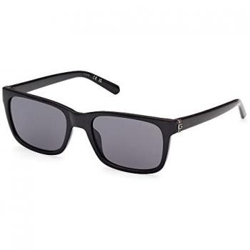 Guess Narrow Rectangular Sunglasses GU00066 01A Shiny Black 150 mm