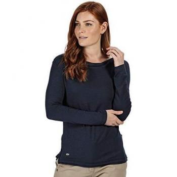 Regatta Frayler-Top De Manga Larga Y Cuello Vuelto Holgado T-Shirts/Polos/Vests, Mujer, Navy, 16