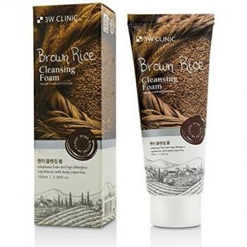 3w clinic cleansing foamzbrown rice 100ml