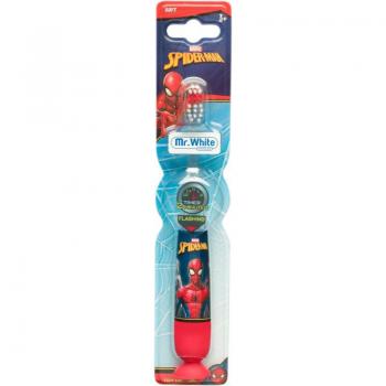 Cepillo Dental Suave Mr. White Spiderman con Luz para Niños 3 años y más 1ud