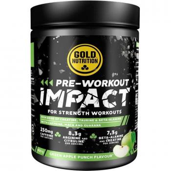 Gold Nutrition Pre-Workout Impact Sabor Manzana Verde 400g