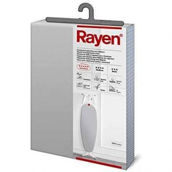 Rayen | Funda Tabla de Planchar Universal | Funda de Planchar Elástica | 4 capas: Espuma, Muletón, tejido 100% Algodón, Calidad Aluminium | Gama Premium | Medida: 127 x 51 cm | Gris