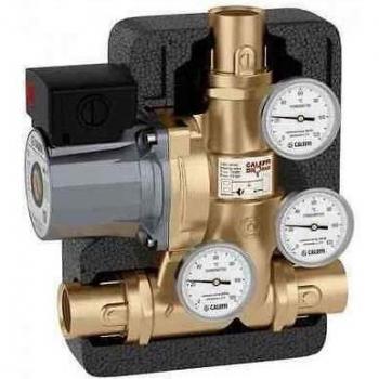 Unidad de recirculación y distribución anticondensación Caleffi 281WYP DN25 - 1 1/4' f - 45°C con control termostático