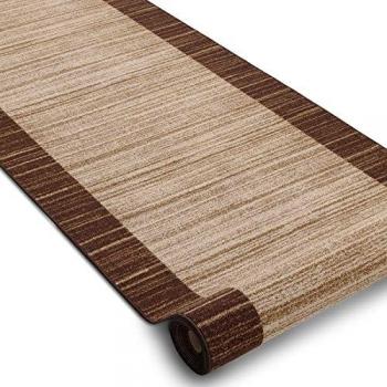 Alfombra de Pasillo Antideslizante con Refuerzo de Goma 120x100 cm Marrón Streifen