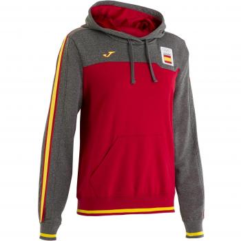 Joma CE.311011W16 - Sudadera con capucha paseo, color rojo / gris, talla M