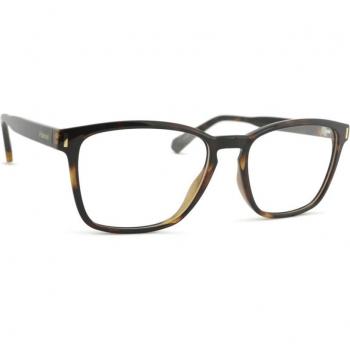 Polaroid Unisex Full-Rim Square Sunglasses with Brown Plastic Frame, 54mm/17mm/145mm
