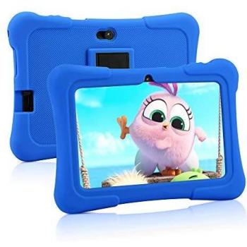 Pritom Tablet para niños de 7 pulgadas | Quad Core Android, 1GB RAM + 16GB ROM | WiFi | Educación, juegos, control parental, software para niños preinstalado con estuche para tableta para niños
