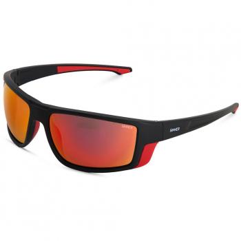 Sinner Elbrus SISU-892-10-58 Men's Sunglasses Black Size Standard Matte Black / Matte Red Smoke Red Oil/CAT3 Unisex