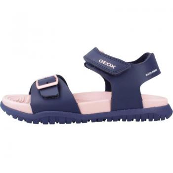 Geox Sandalia Fusbetto Resistente Al Agua para Niña, modelo J35HQA en color Navy Azul