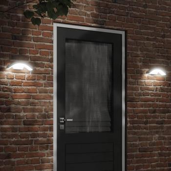 Lámparas de pared LED exterior con sensor (2 uds) - Aluminio, colores disponibles: Blanco y Negro
