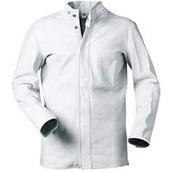 Chaqueta de Soldador de Cuero Completo, Talla M, Color Natural