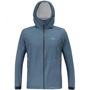 Salewa Chaqueta Puez Aqua 4 Powertex 2.5L con capucha, gris azulado, talla M