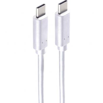 Cable USB 3.2 Shiverpeaks BASIC-S, conector USB-C a USB-C, longitud 0,25 m, color blanco