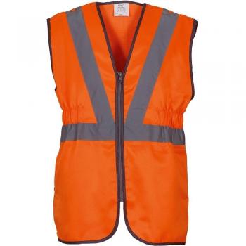 Yoko Mens High Vis Railway Pull Apart Waistcoat Yellow