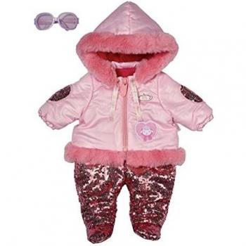 Conjunto de Invierno Deluxe Baby Annabell 43 cm - Muñeca, Schneeanzug Rosa con Paillettes y Accesorios