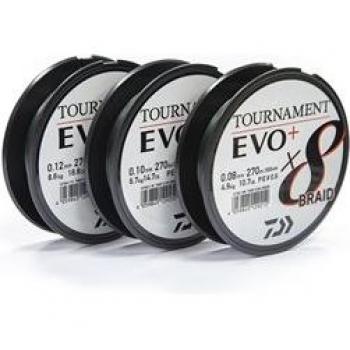 Trenzado Daiwa Tournament EVO+ X8 0.12mm 270m Verde Oscuro