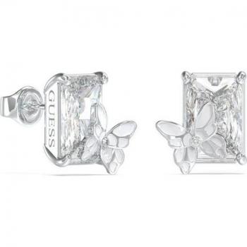 Pendientes Guess Chrysalis de acero plateado JUBE04099JWRHTU