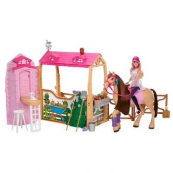 Barbie Mysteries: Set de Aventura Ecuestre con Caballo y Muñeca - Establo Ultimate